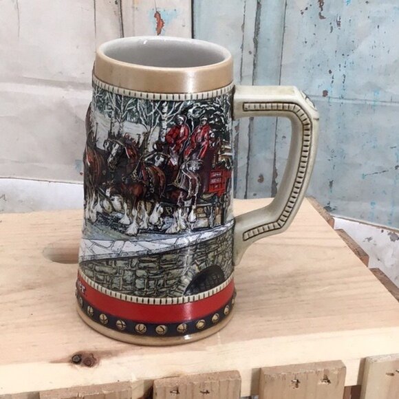 Budweiser 1988 Collectors Series Stein With Clydesdale Horses #2 - Picture 3 of 6